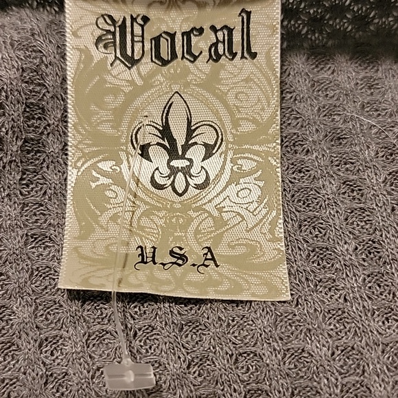 Vocal Gray Cardigan with Lace Detail Duster NWOT - Picture 8 of 9